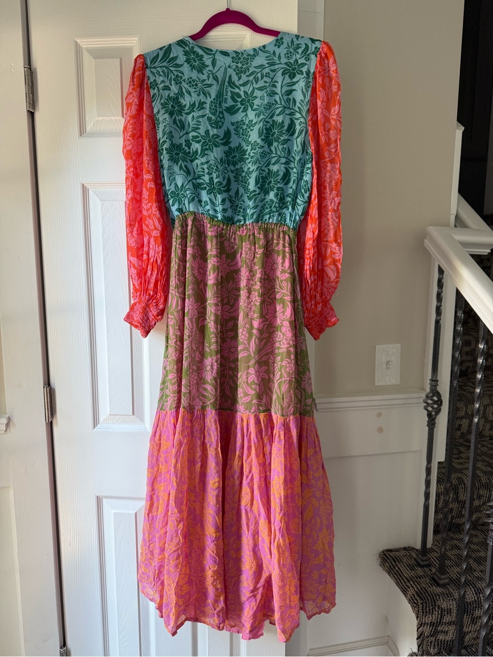 Farm Rio x Anthropologie Cutout Maxi Dress Size Large EC2 - Picture 7 of 9